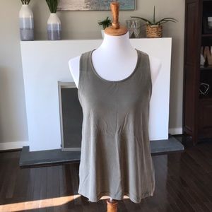 SPLENDID open back tank in hunter green